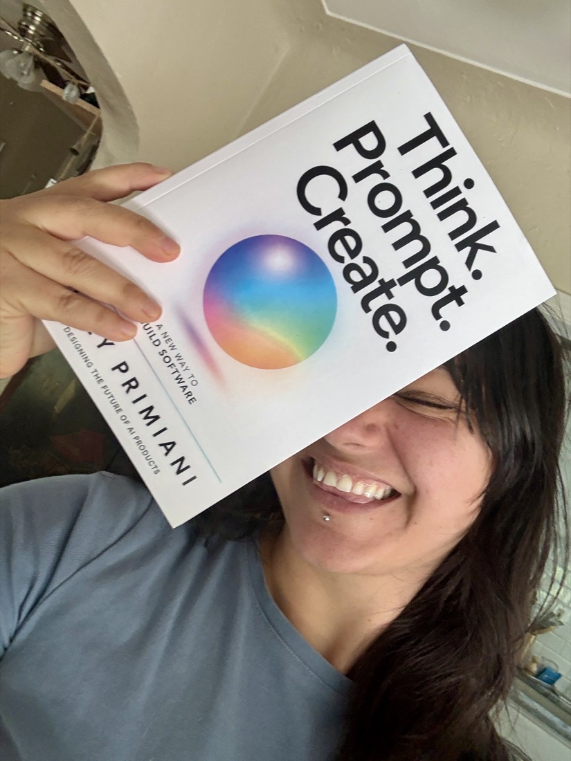 Reader with the book